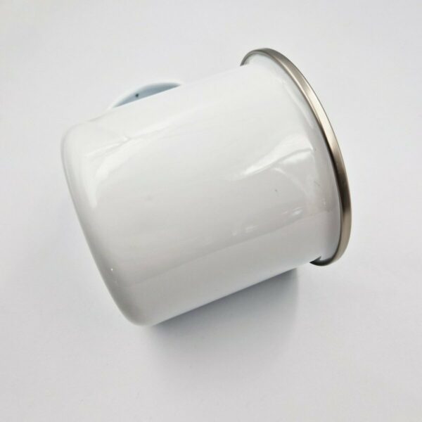 Emaliowany kubek 360 ml | Sandra - biały