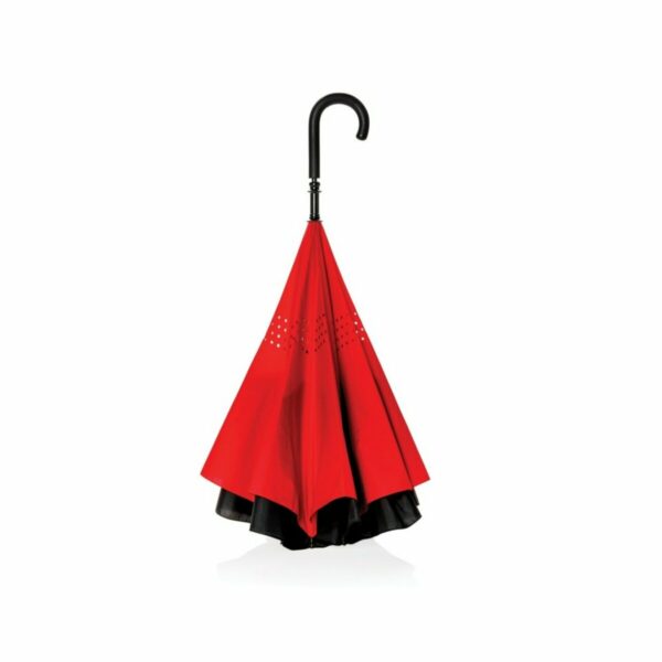 Odwracalny parasol manualny 23" - czerwony
