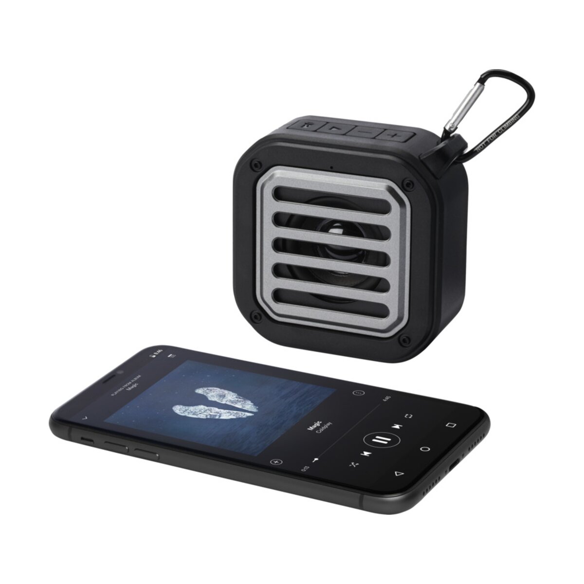 solo-plastikowy-glosnik-solarny-bluetooth®-ipx5-o-mocy-3-w-z-karabinczykiem-wykonany-z-tworzywa-pochodzacego-z-recyklingu-z-c-v90-6 Solo plastikowy głośnik solarny Bluetooth® IPX5 o mocy 3 W z karabińczykiem wykonany z tworzywa pochodzącego z recyklingu z c