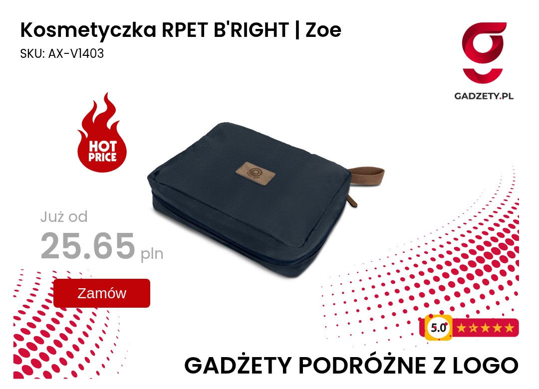 Kosmetyczka RPET B’RIGHT Zoe