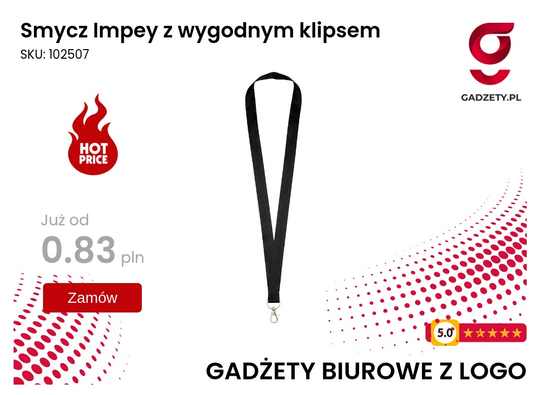 Smycz Impey z wygodnym klipsem dla psów