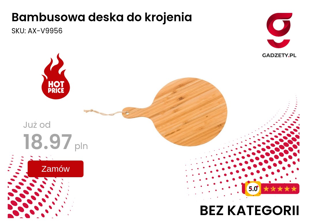 Bambusowa deska do krojenia w kuchni